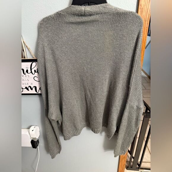 Wooden Ships Knits Wool Mohair Open Cardigan Skull Print Gray Size M/ L - Picture 6 of 8